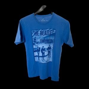 Trunk Ltd The Beatles Something New Graphic T-Shirt Blue Distressed Size Medium